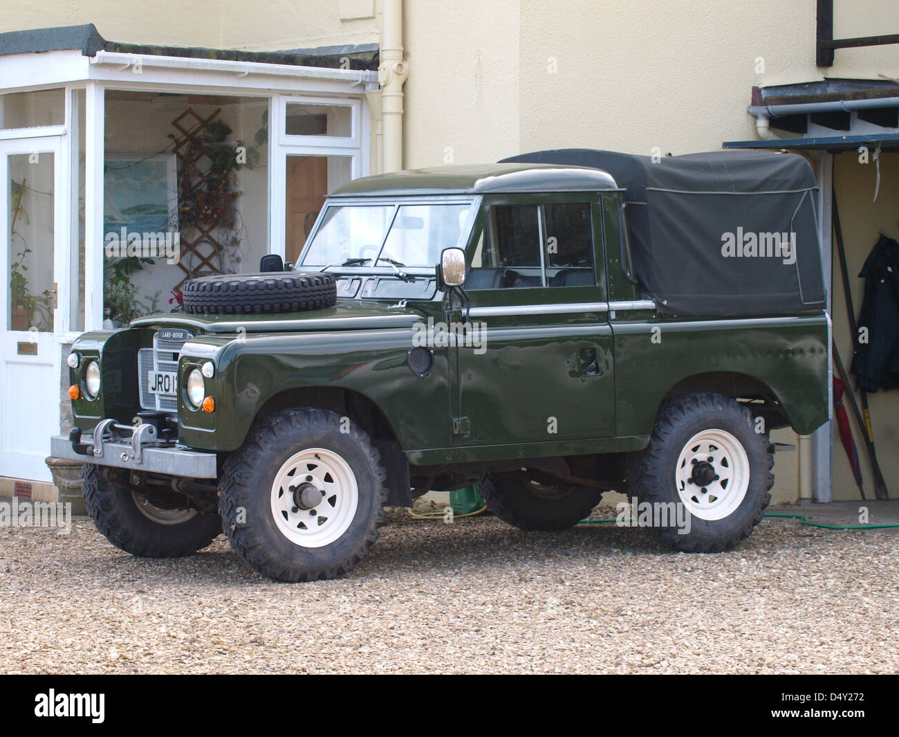 A good condition old series Land-Rover, UK Stock Photo