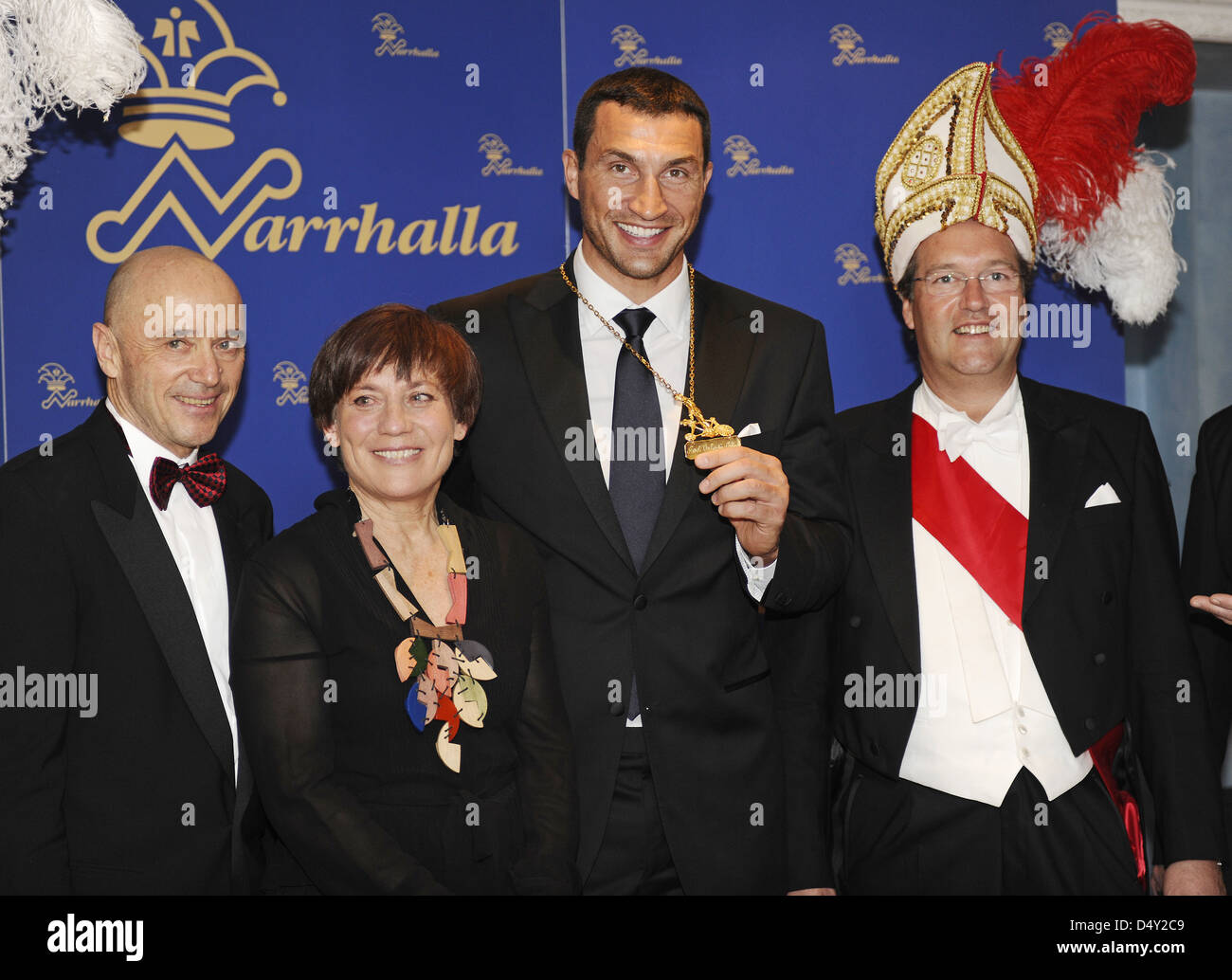 Christian Neureuther, Rosi Mittermaier, Wladimir Klitschko, guest at the Karl Valentin Orden awards at Bayerischer Hof hotel. Stock Photo