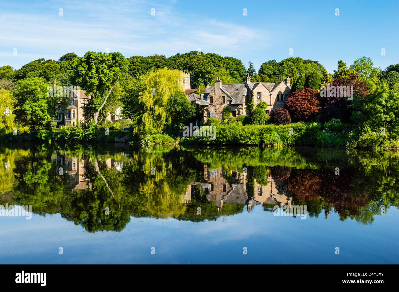 The village of Halton on the River Lune near Lancaster Lancashire