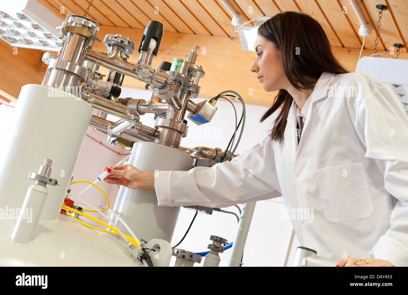 superconducting laboratory magnet nmr system Stock Photo