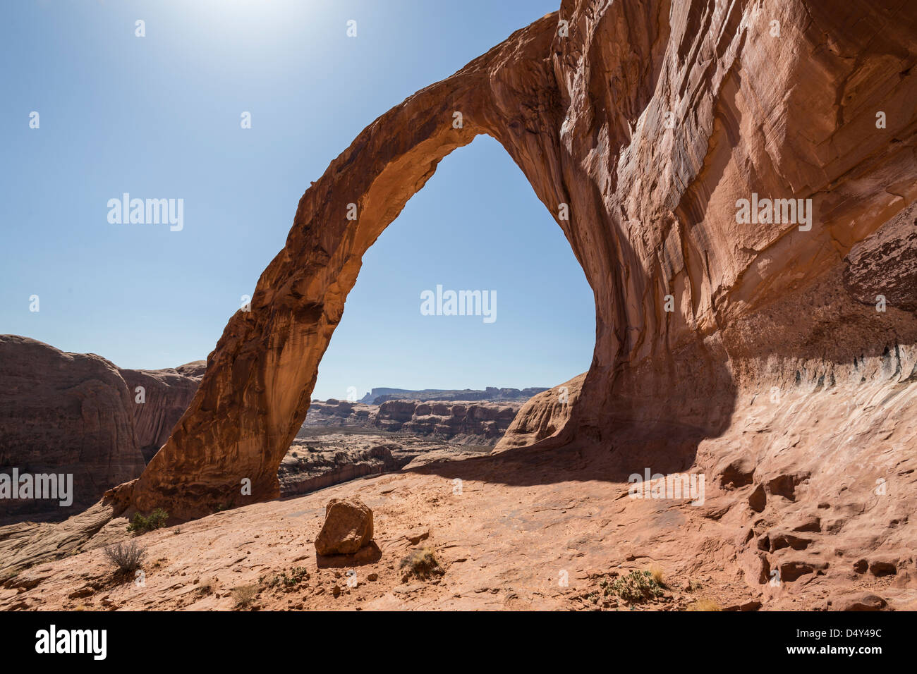 Corona natural arch near scenic Moab Utah. Stock Photo