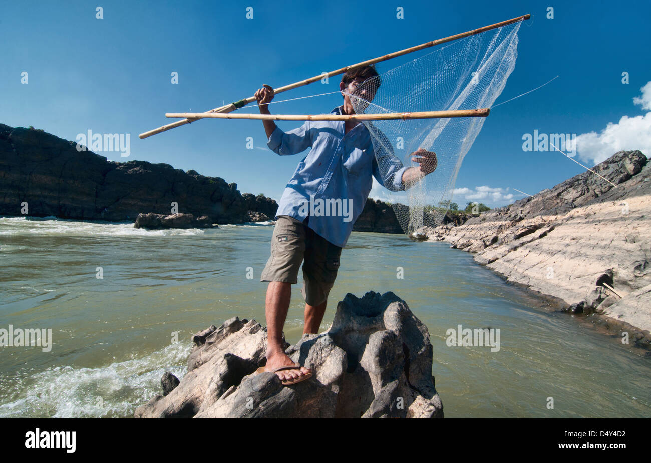 Laos river fish hi-res stock photography and images - Alamy