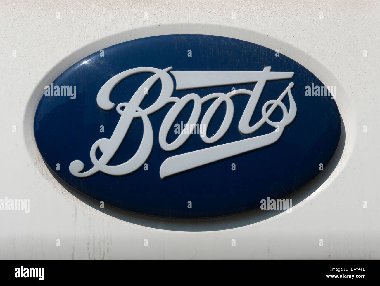 Boots The Chemist Sign High Street Shops Signs uk Stock Photo