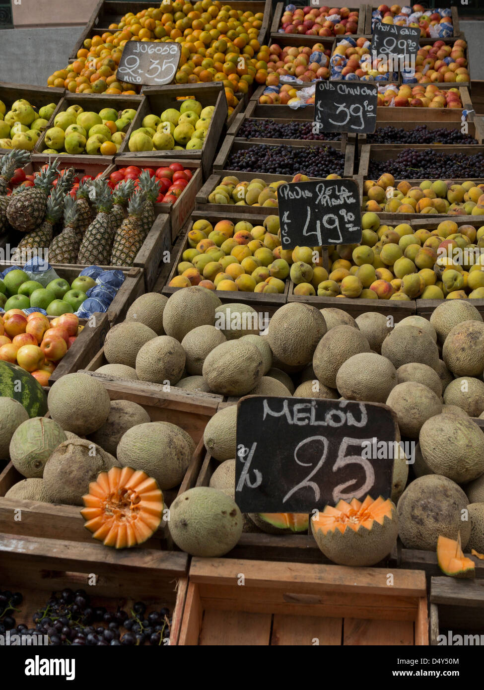 Vegetable and fruit street market in Montevideo, Uruguay Stock Photo