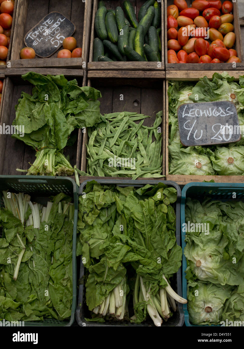 Vegetable and fruit street market in Montevideo, Uruguay Stock Photo