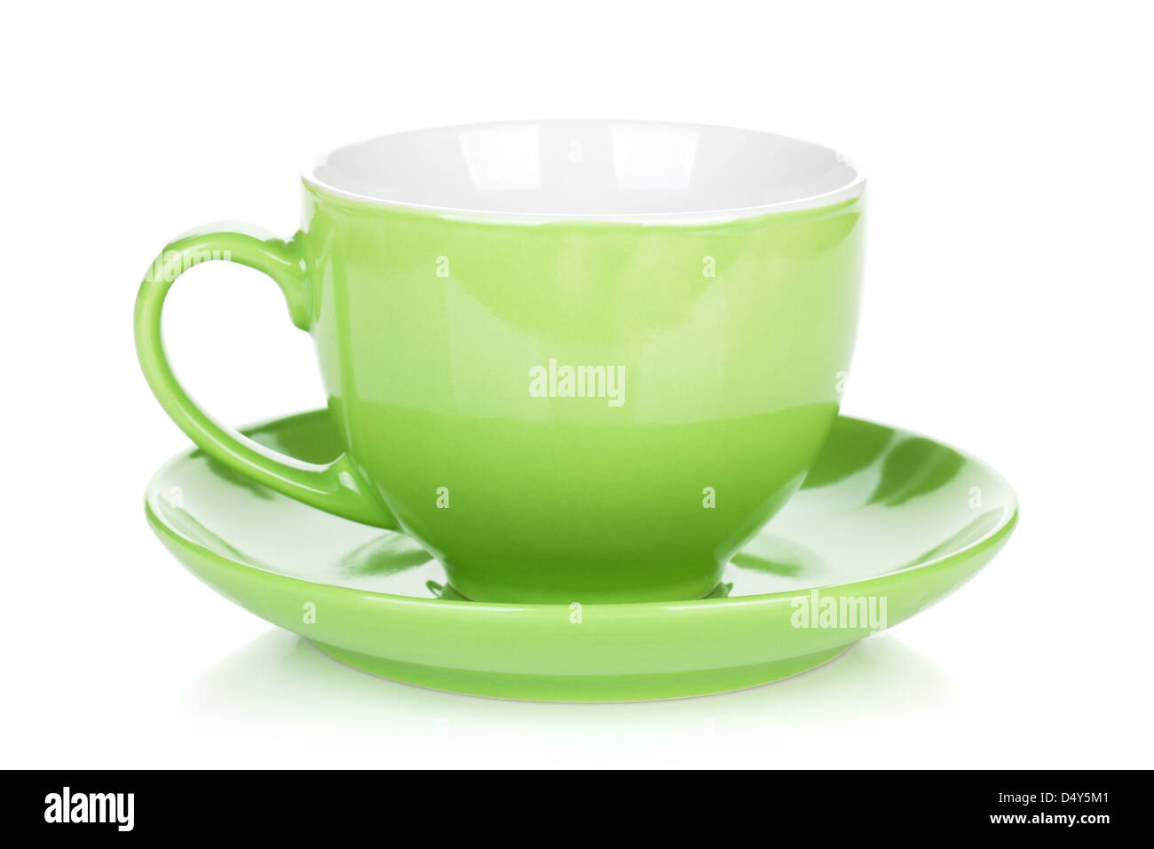 Green coffee cup. Isolated on white background Stock Photo - Alamy