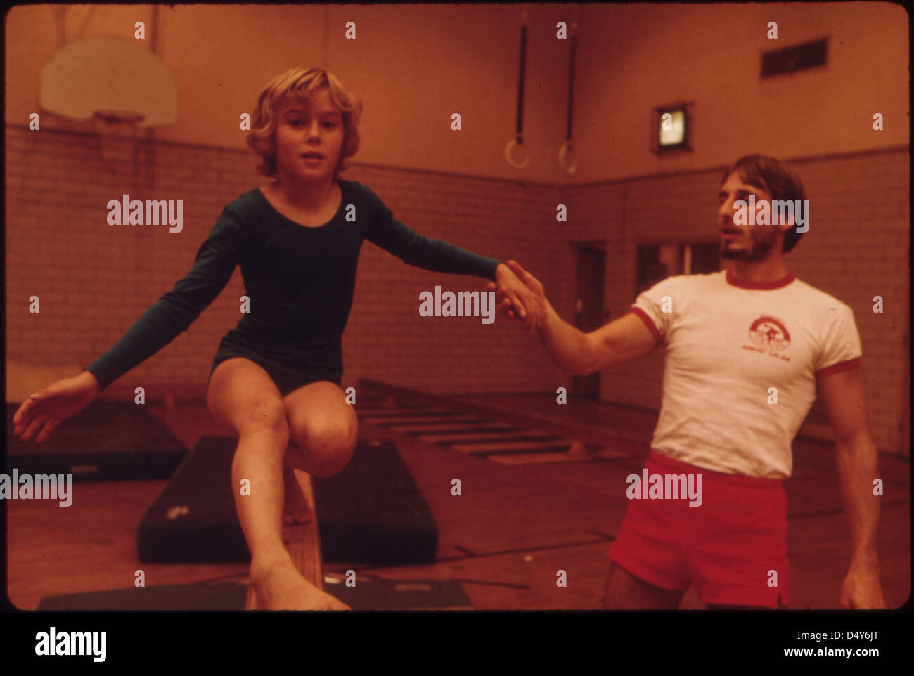 Young Gymnast Trains in the Gymnasium of the Turner Club in New Ulm