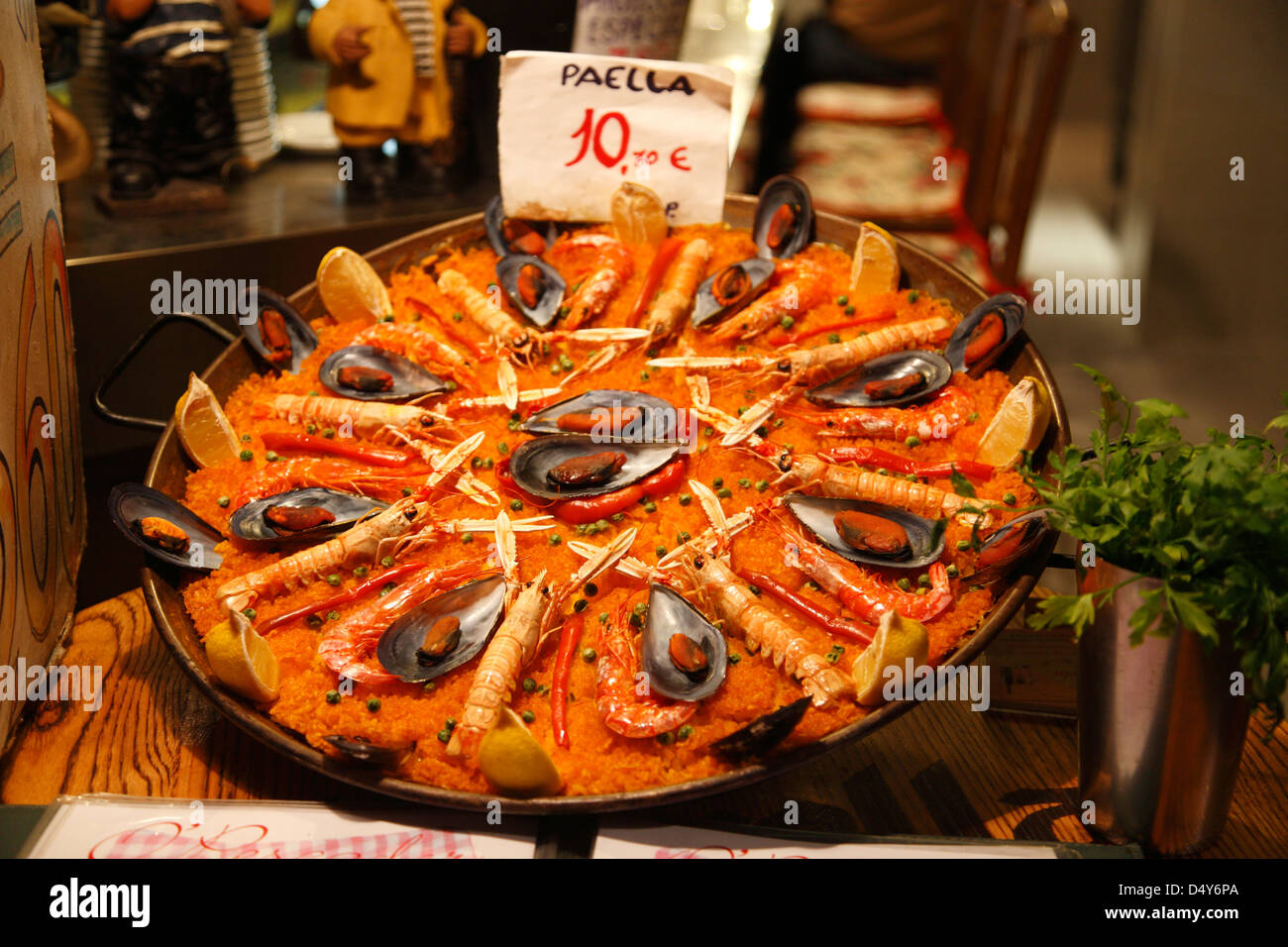 Raval, Paella in a Restaurant, Barcelona, Spain Stock Photo Alamy