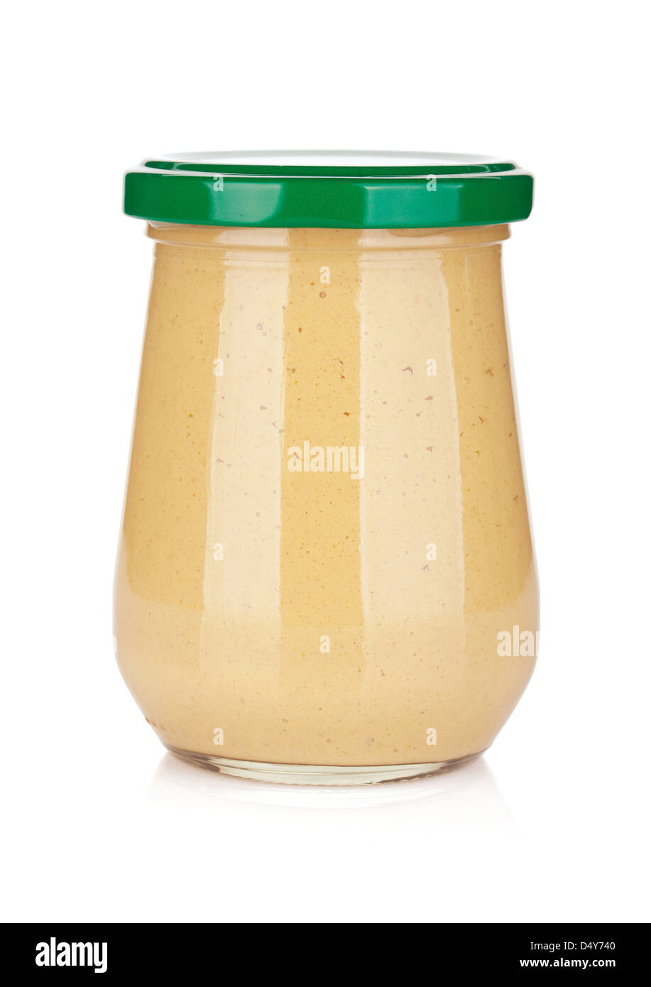 Mustard glass bottle. Isolated on white background Stock Photo Alamy
