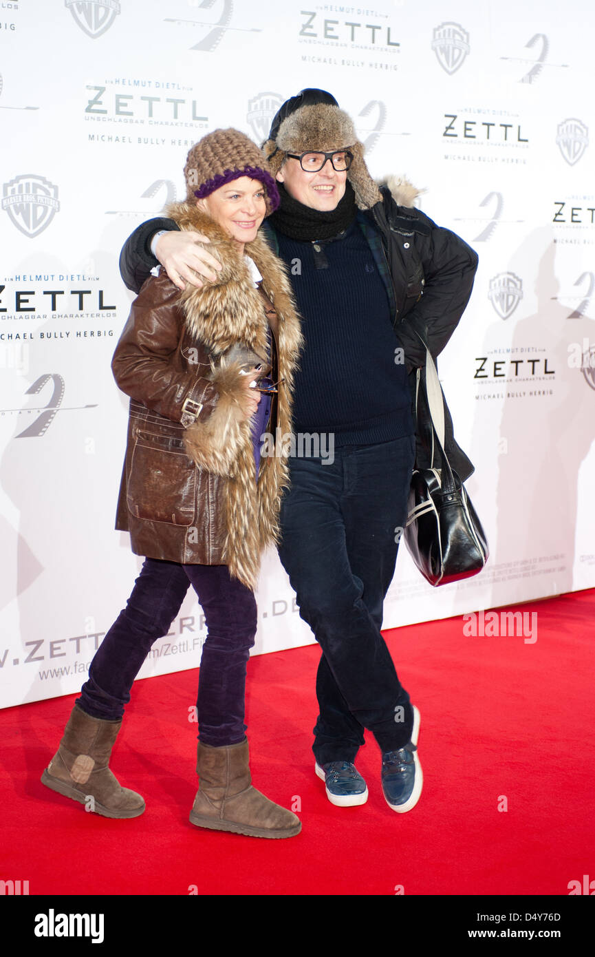 Barbara Herzsprung, Rolf Scheider at the Berlin premiere of 'Zettl' at CineStar SonyCenter. Berlin, Germany - 01.02.2012 Stock Photo