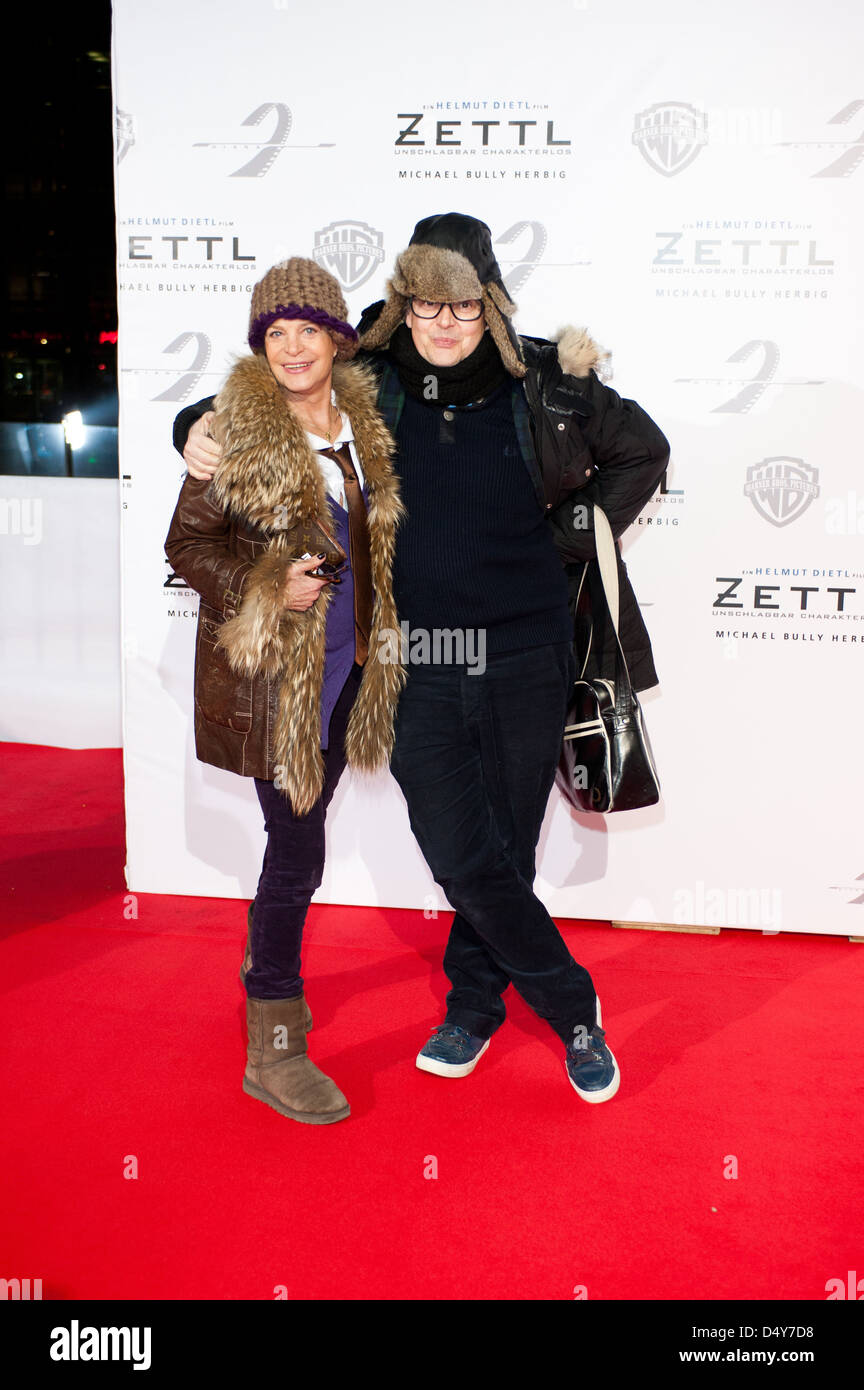 Barbara Herzsprung, Rolf Scheider at the Berlin premiere of 'Zettl' at CineStar SonyCenter. Berlin, Germany - 01.02.2012 Stock Photo