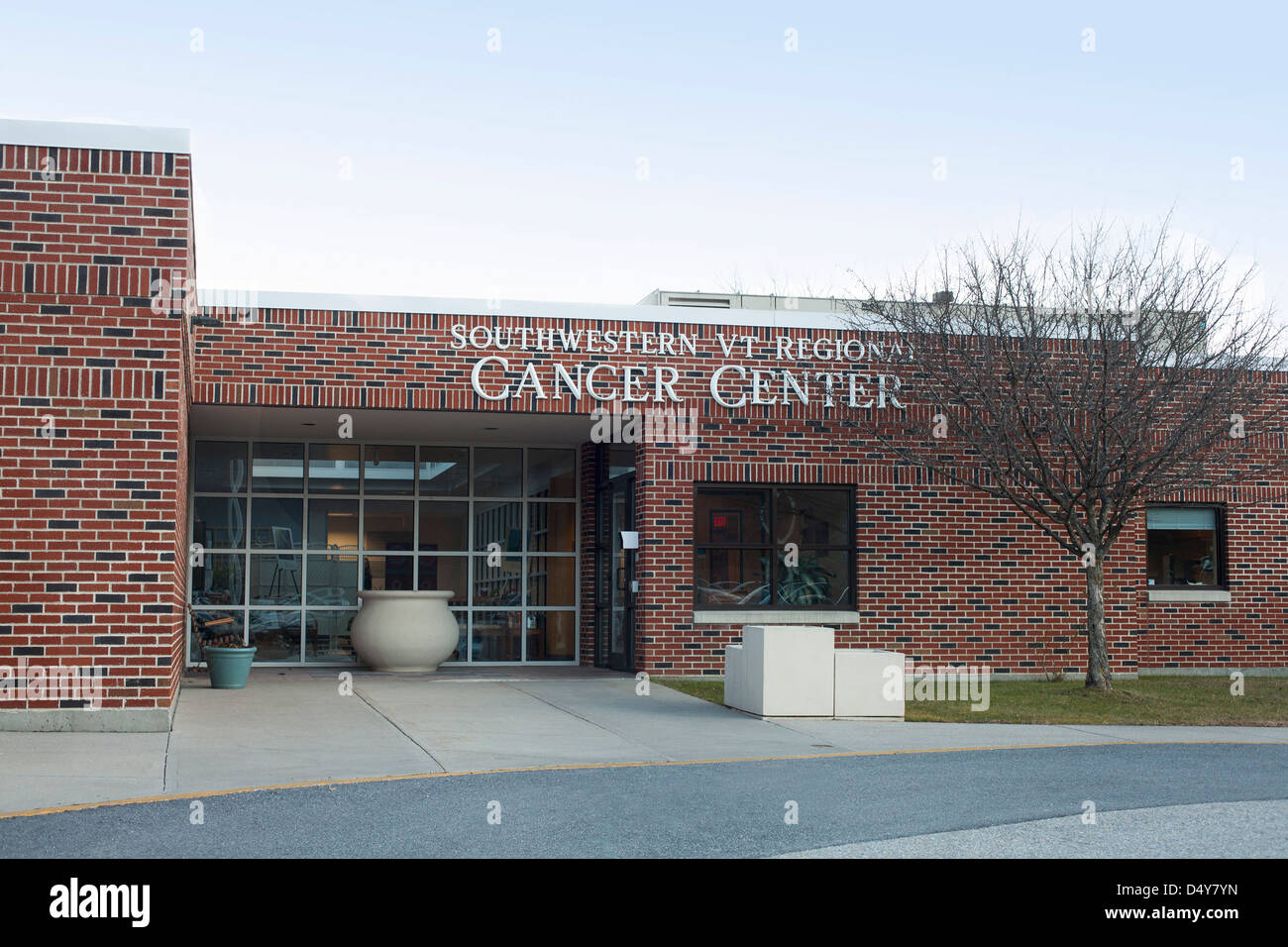 Entrance to the Southwestern Vermont Medical Center Cancer in Bennington, Vermont. Stock Photo