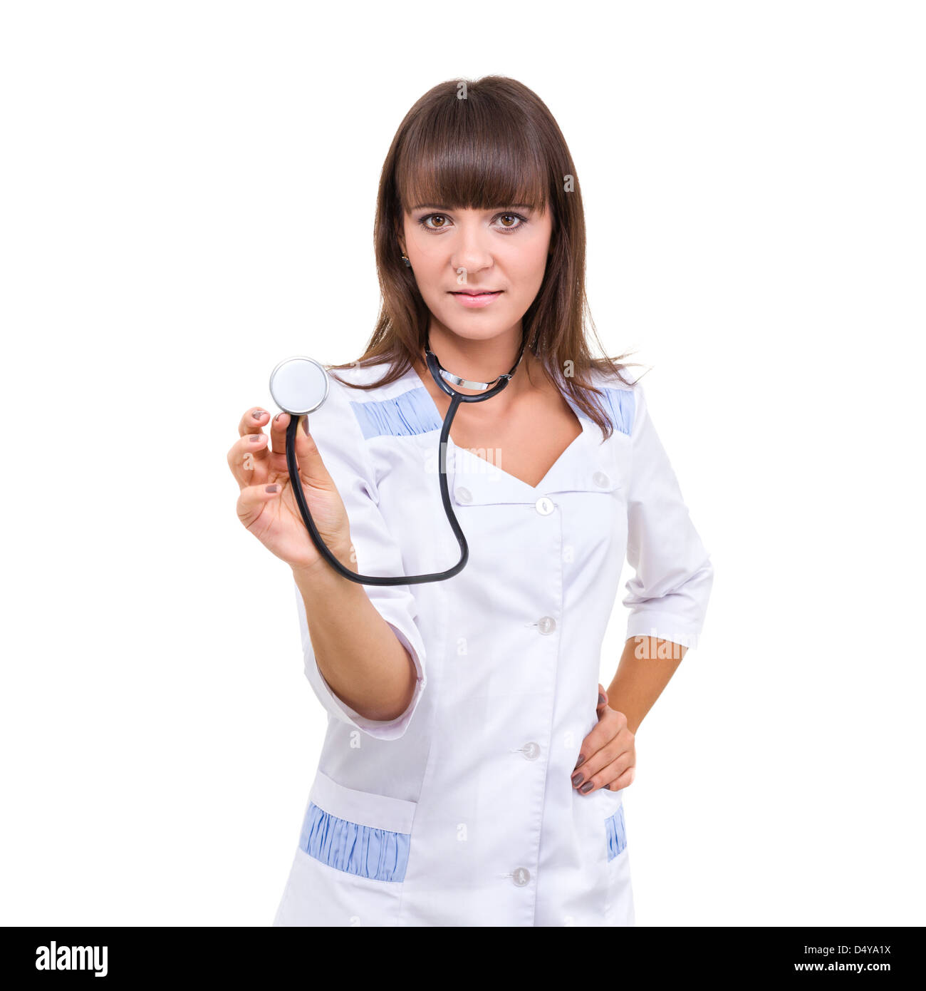 medical doctor woman with stethoscope Stock Photo - Alamy