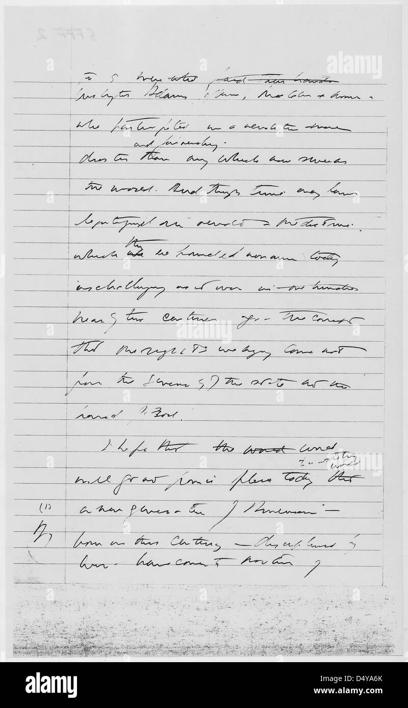 Inaugural Address, Kennedy Draft, 01/17/1961 (Page 2 of 9) Stock Photo