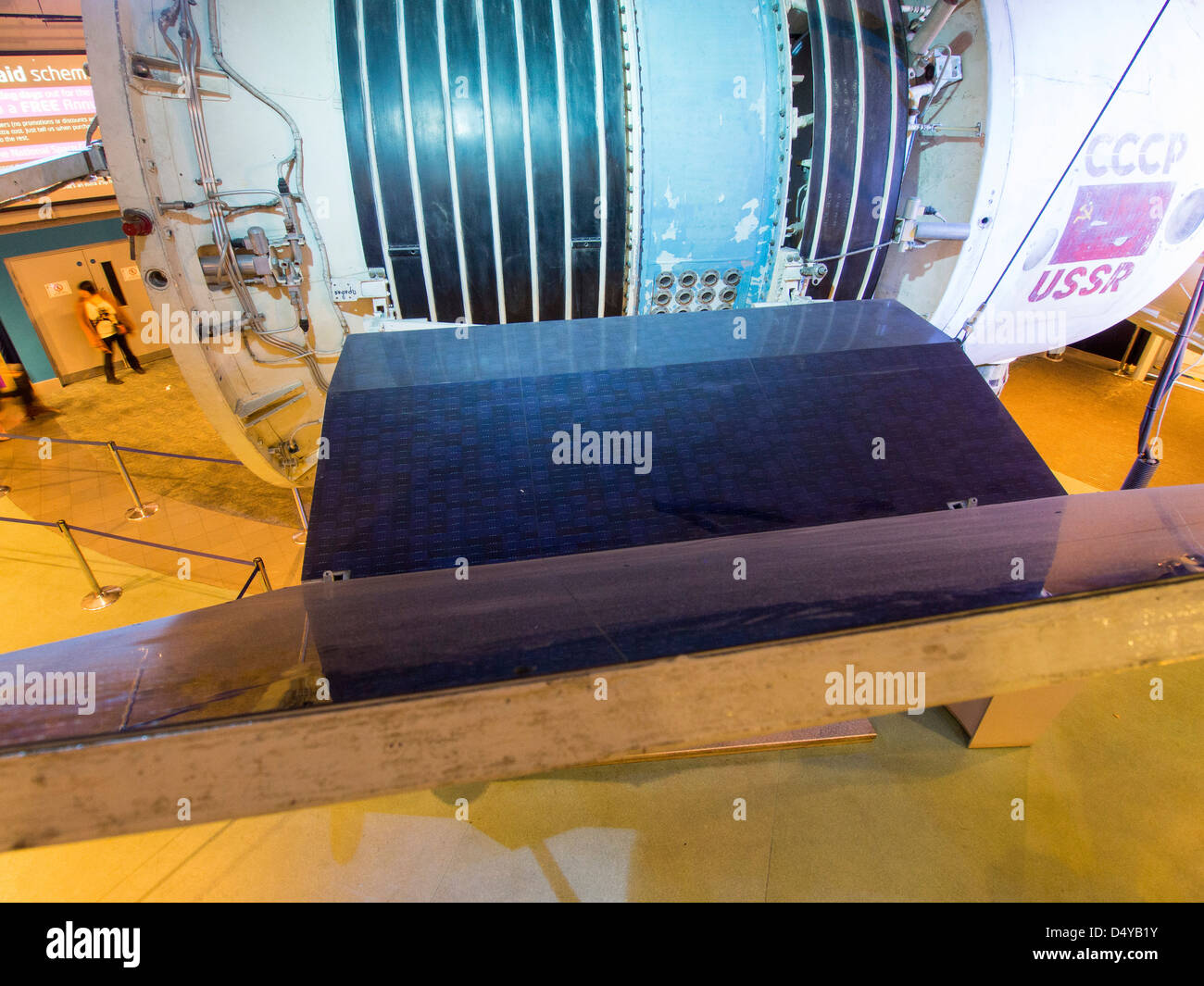 A 1960's Russian Soyuz space craft in the National Space Centre in