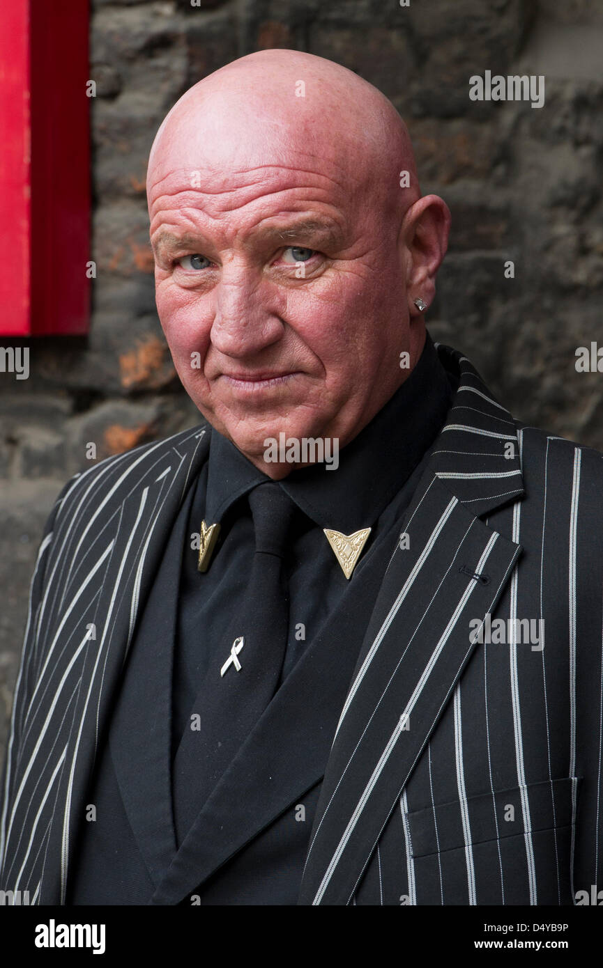 London, UK. 20th March 2013. Dave Courtney at the funeral of great train robber, Bruce Reynolds, St Bartholomew The Great, London, Wednesday 20th March, 2013. Credit:  London Entertainment / Alamy Live News Stock Photo