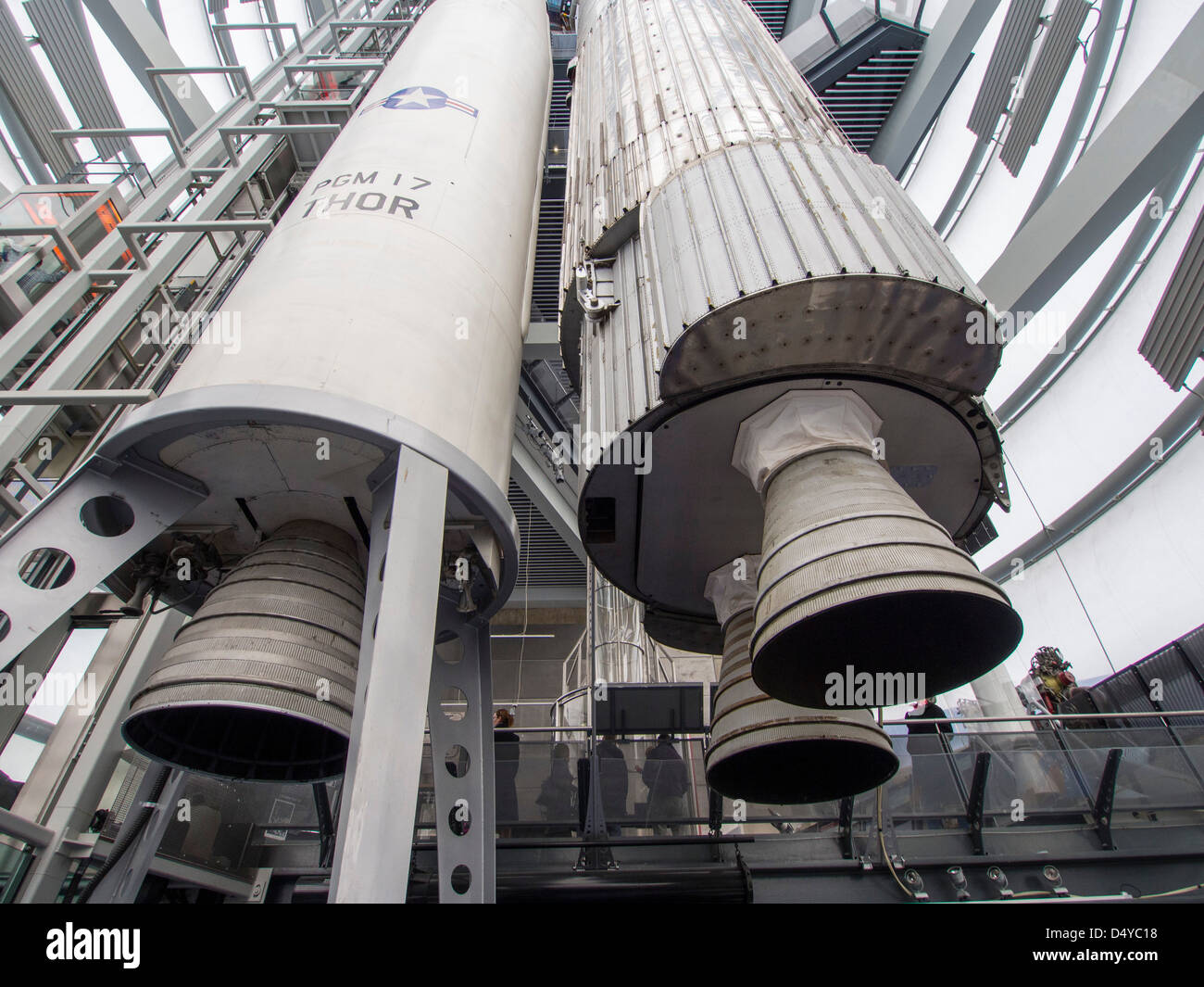 A Blue Streak and Thor Able rockets in the National space Centre in ...