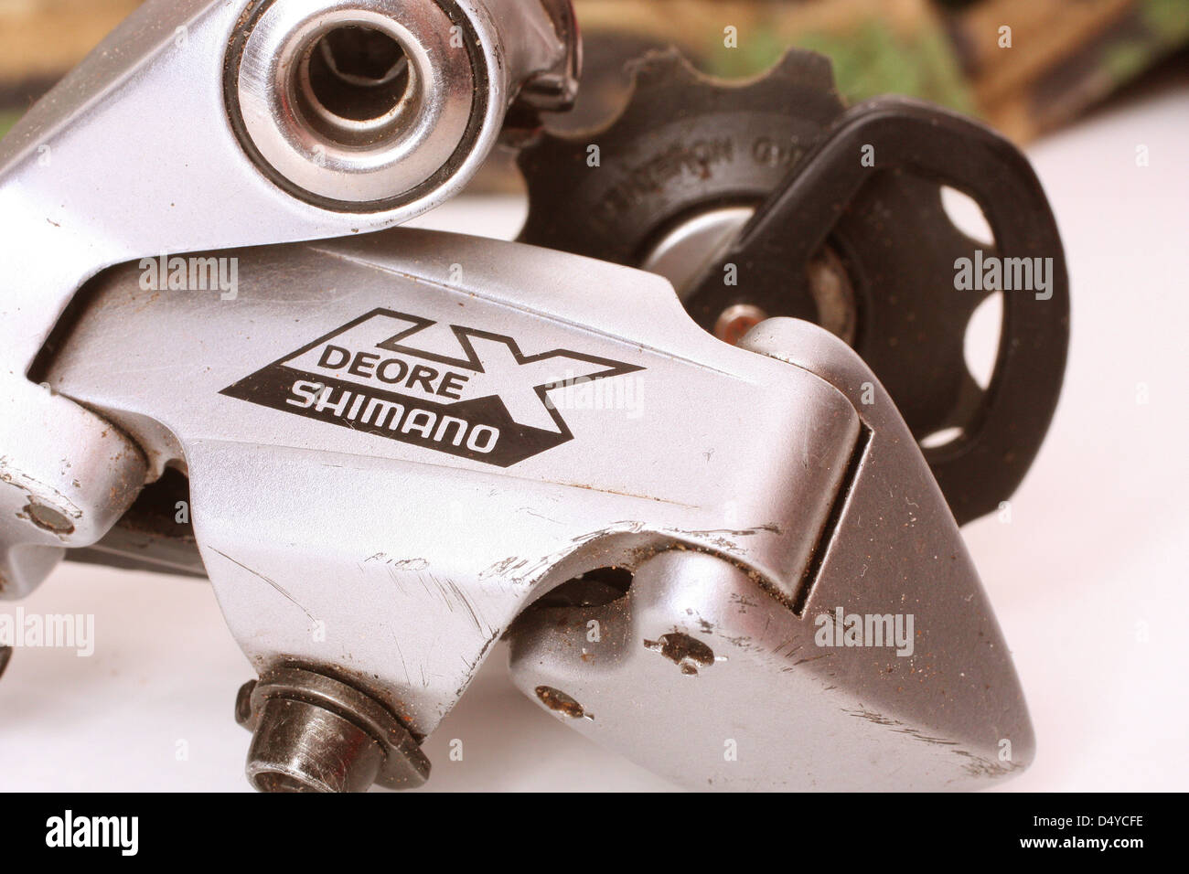Shimano Deore LX rear mech from a mountain bike Stock Photo