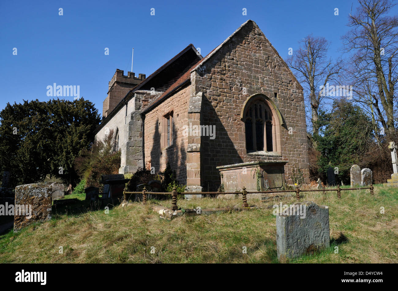 The local parish church in Ashow, Warwickshire. Stock Photo