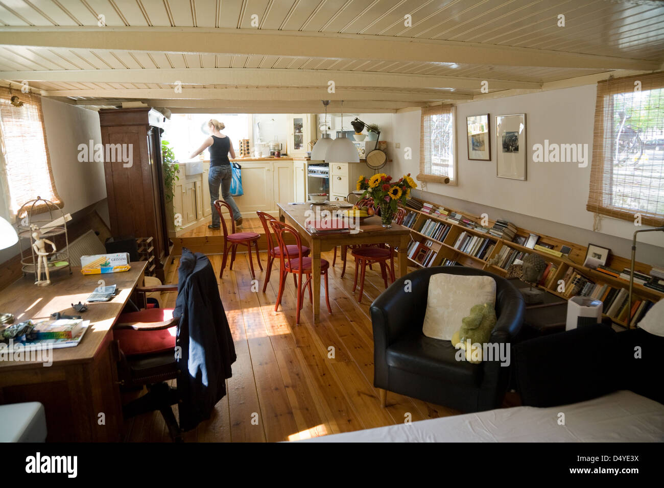 Amsterdam, Netherlands, the interior of a houseboat Stock Photo - Alamy