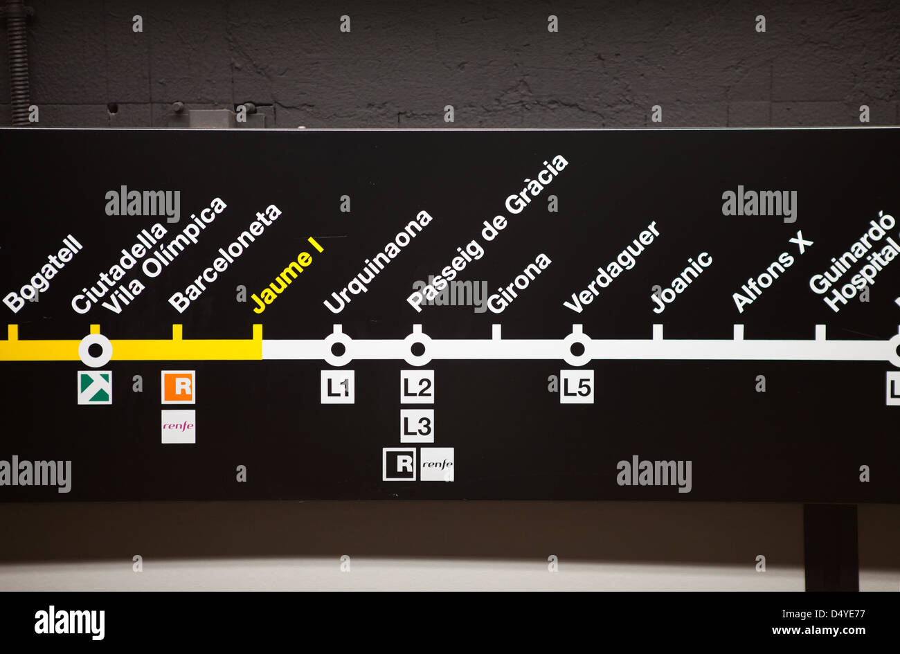 Metro map. Barcelona Metro. The city underground rail system. Barcelona,  Spain Stock Photo - Alamy