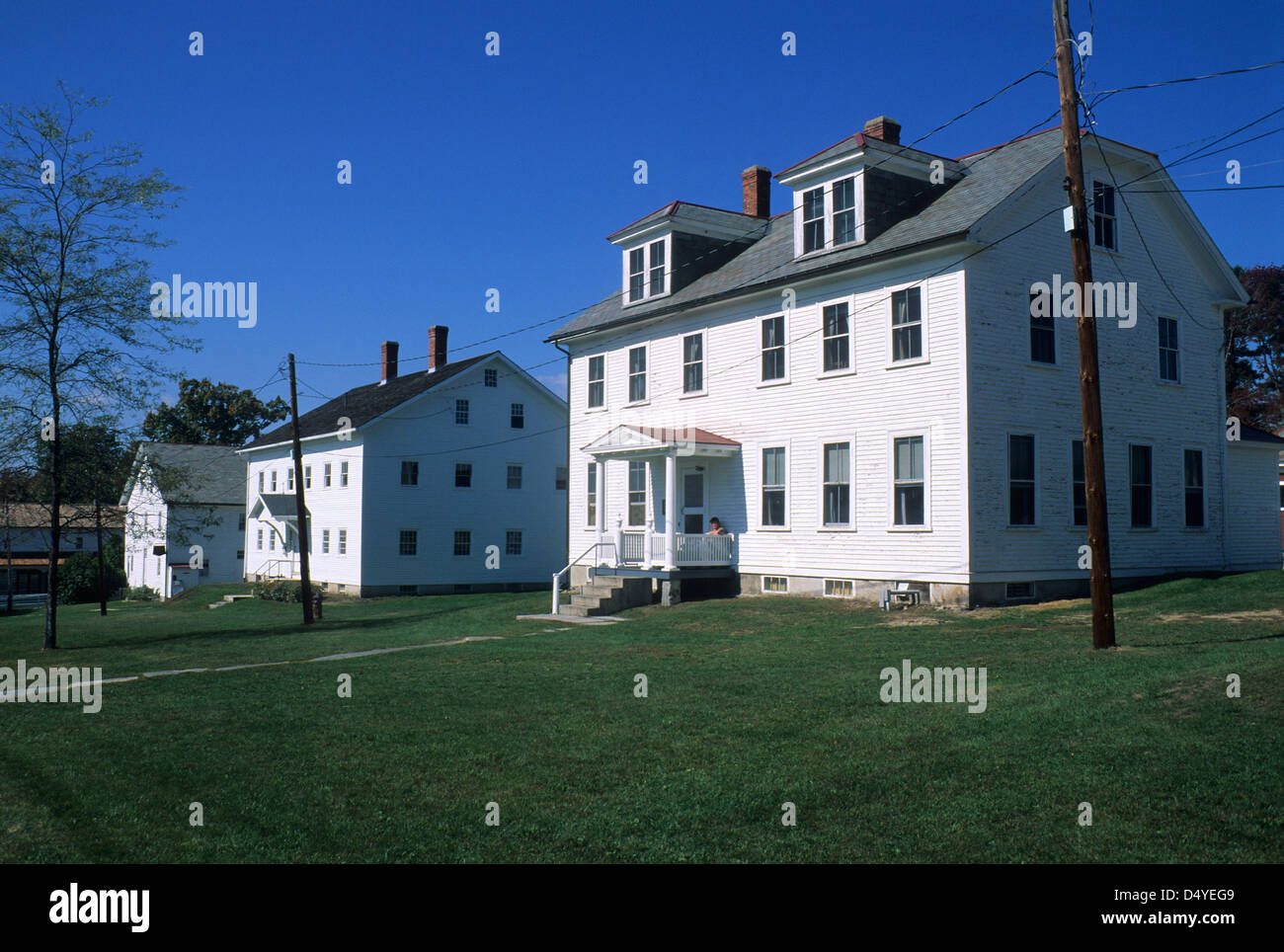 New Hampshire, Canterbury Shaker Village, Enfield House Stock Photo Alamy