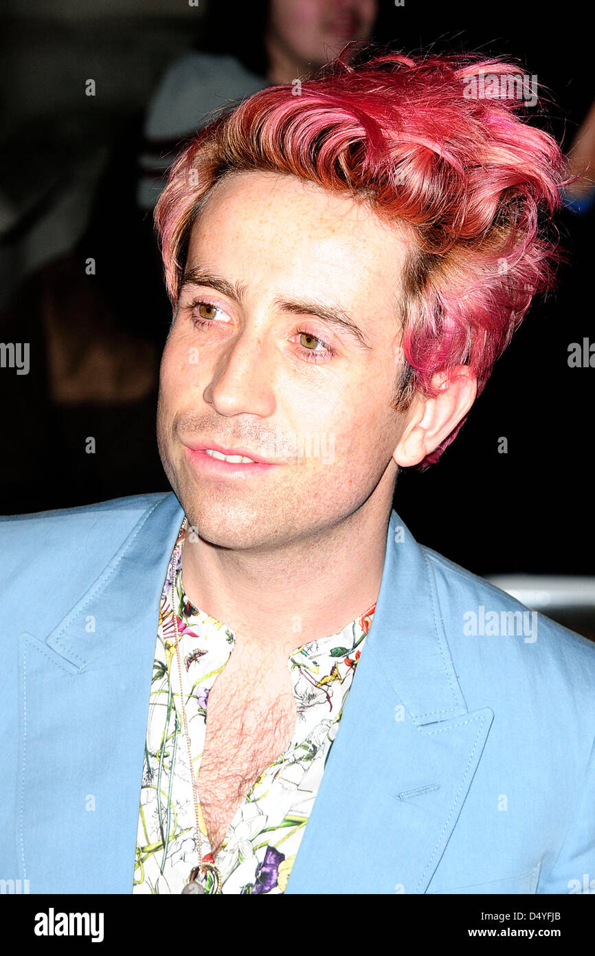 London, UK. 20th March 2013. Nick Grimshaw attends the Private View of 'David Bowie is influencing your behaviour'  . The Board of Trustees and Directors of the Victoria and Albert Museum Invite David Bowie. Credit: Maurice Clements / Alamy Live News Stock Photo