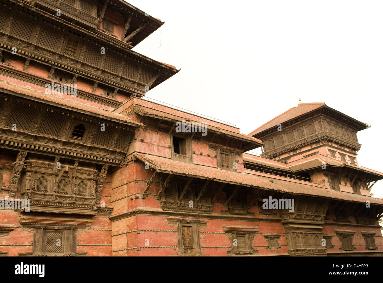 Nepal, Kathmandu. Architectural detail of the old royal palace Hanuman