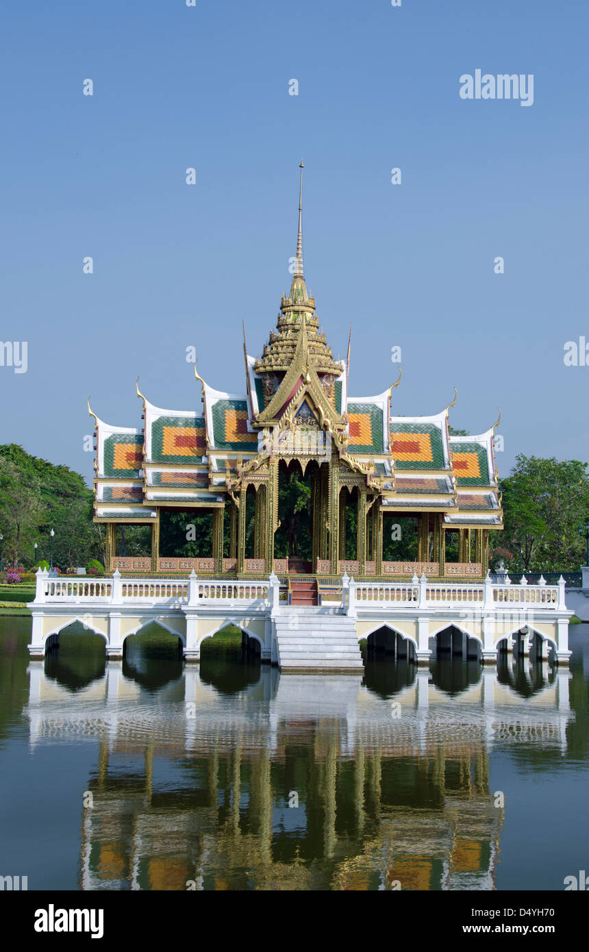 Thailand, Bangkok. Ayuthaya Province. Bang Pa-in Palace (aka Royal Summer Palace). Aisawan Dhipaya Asana Pavilion. Stock Photo