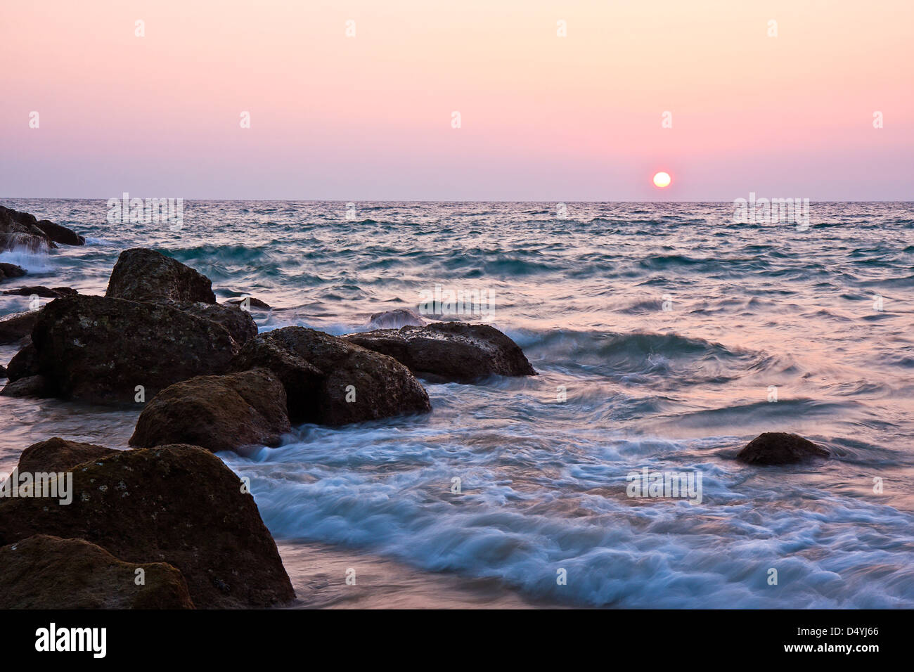 Beautiful Sea sunset background Stock Photo - Alamy