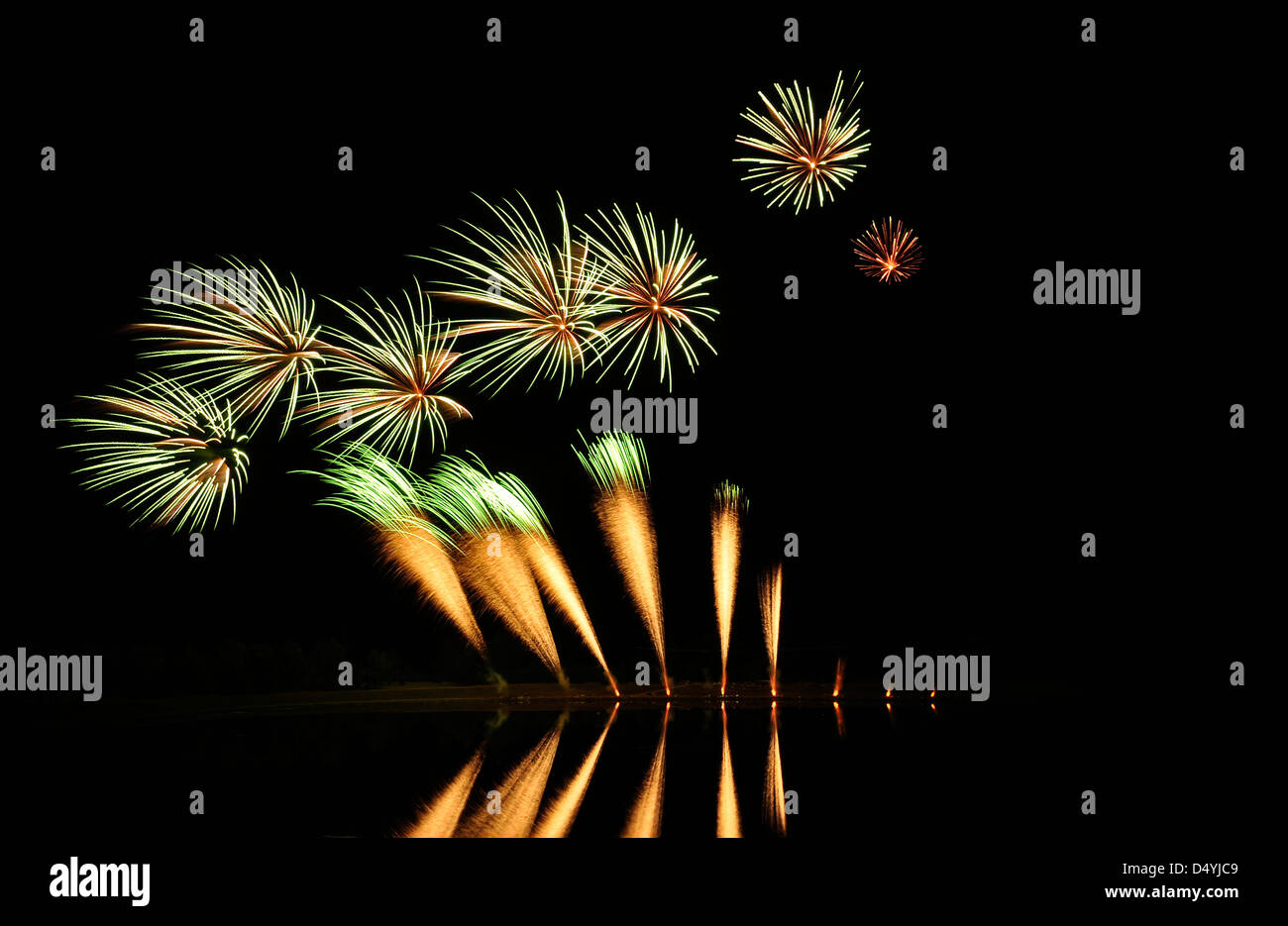 Global festival of fireworks in Calgary Alberta. Stock Photo