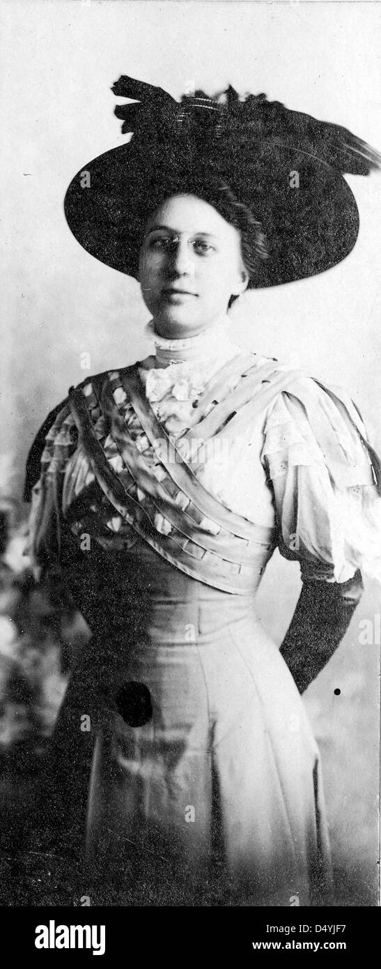 Portrait of Helen Wallace, 1908 Stock Photo