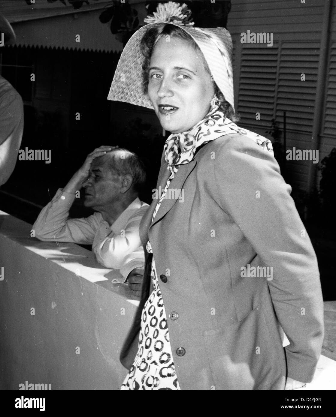 Margaret Truman Models Her Easter Bonnet, 04/06/1950 Stock Photo