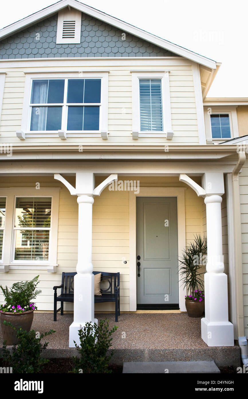 Front exterior single family home;Tustin;California;USA Stock Photo