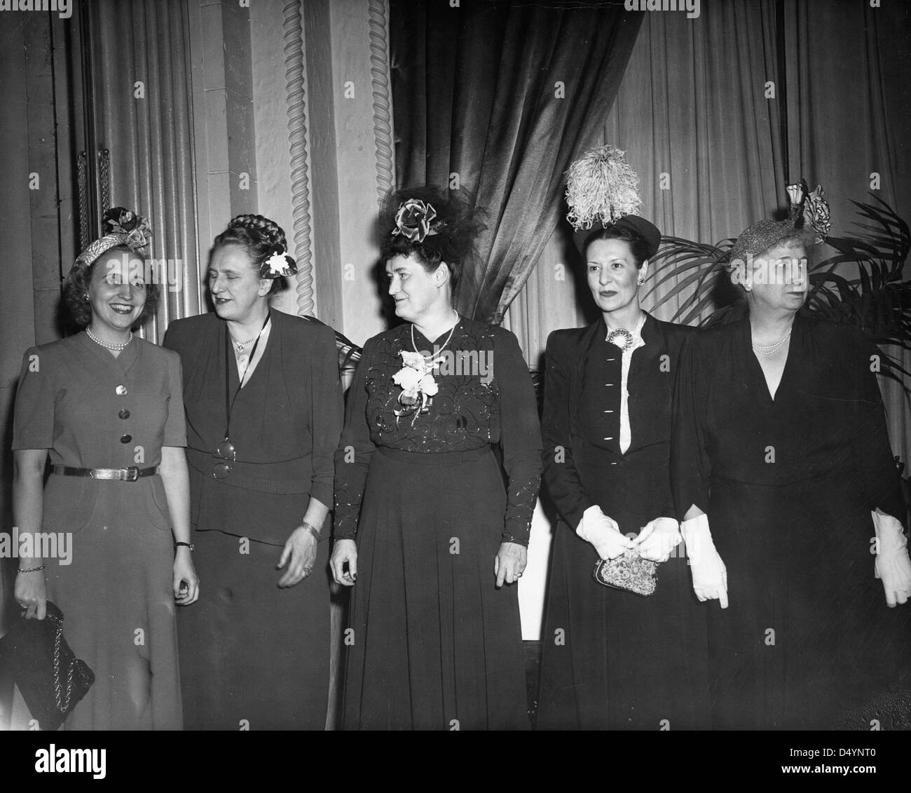 Photograph of India Edwards with the First Lady and First Daughter, ca. 1948 Stock Photo