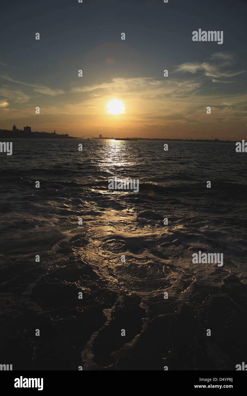 Reflections on the sea in New York, USA Stock Photo Alamy