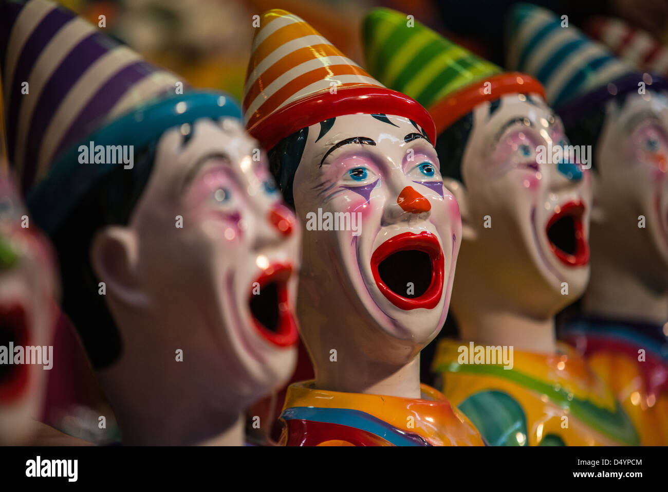 The laughing clown game at the Royal Melbourne Show, Australia Stock