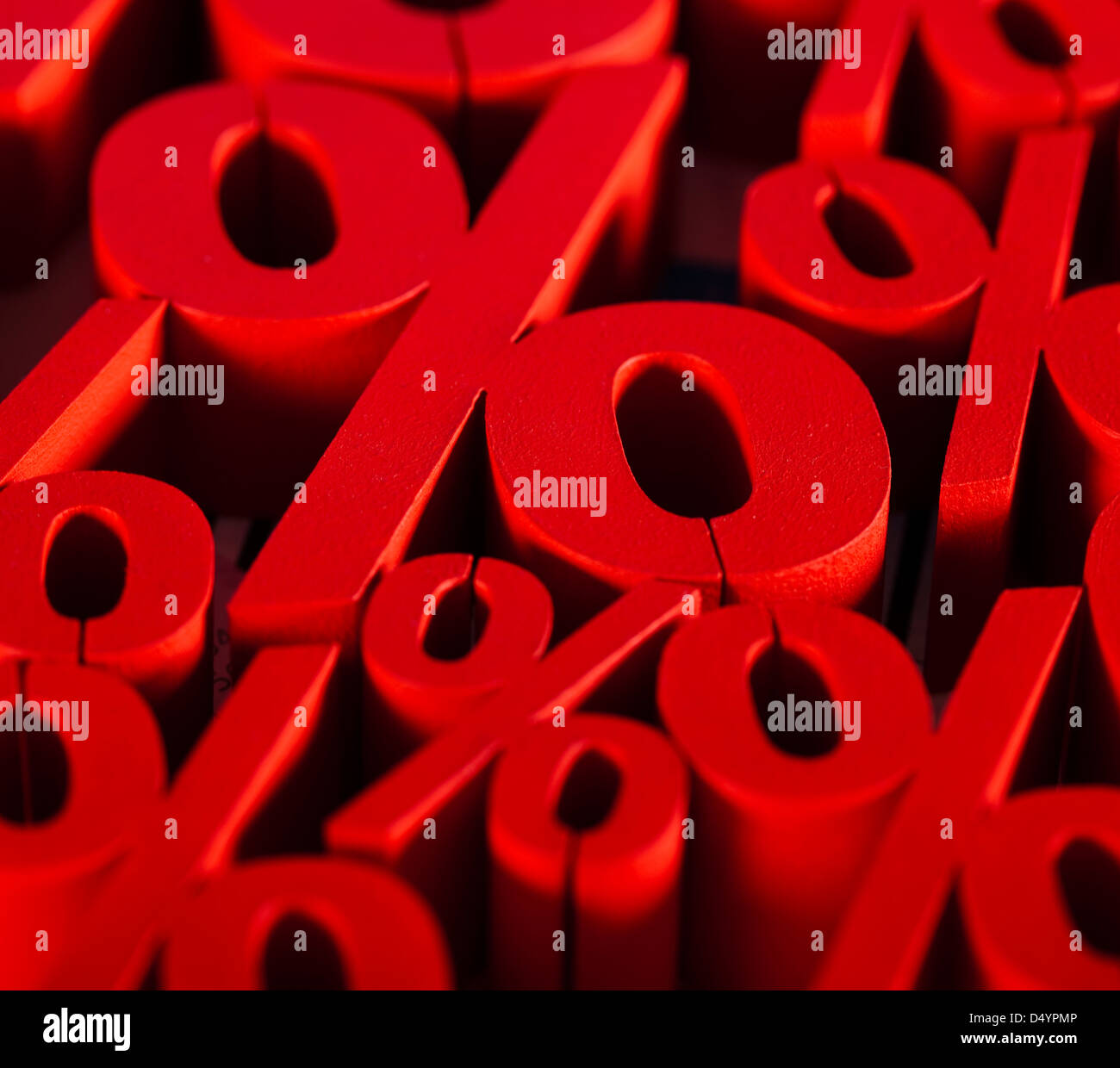 Red percentage symbols Stock Photo Alamy