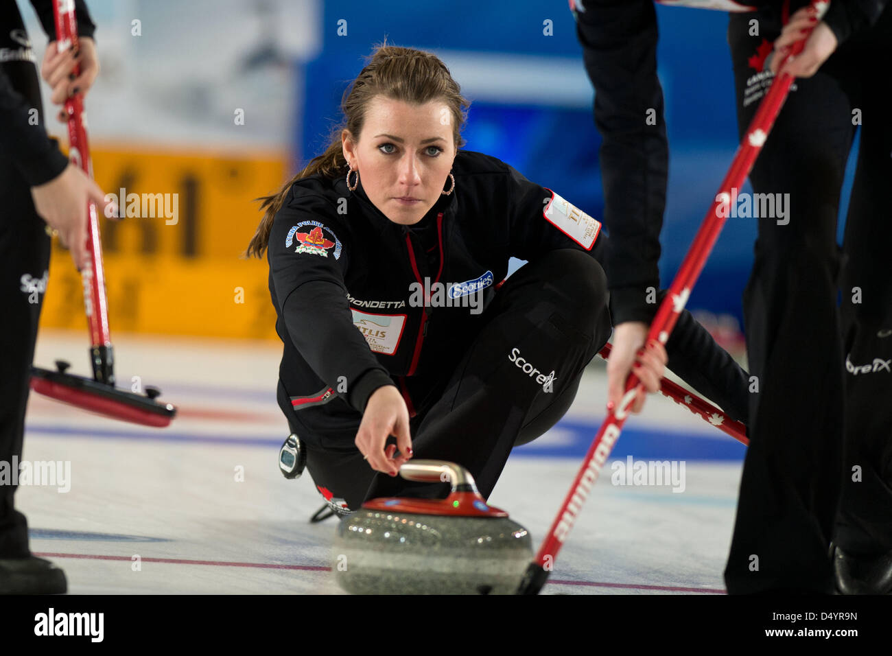 Emma Miskew (CAN), MARCH 20, 2013 Curling World Women's Curling