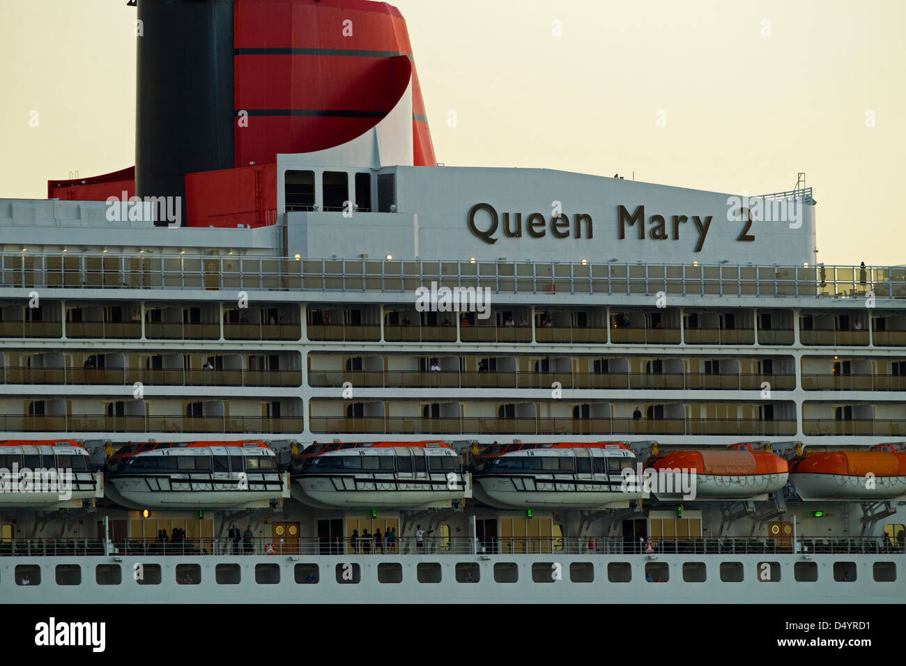 Cunard's flagship liner, Queen Mary 2, arrives in Auckland, New Zealand