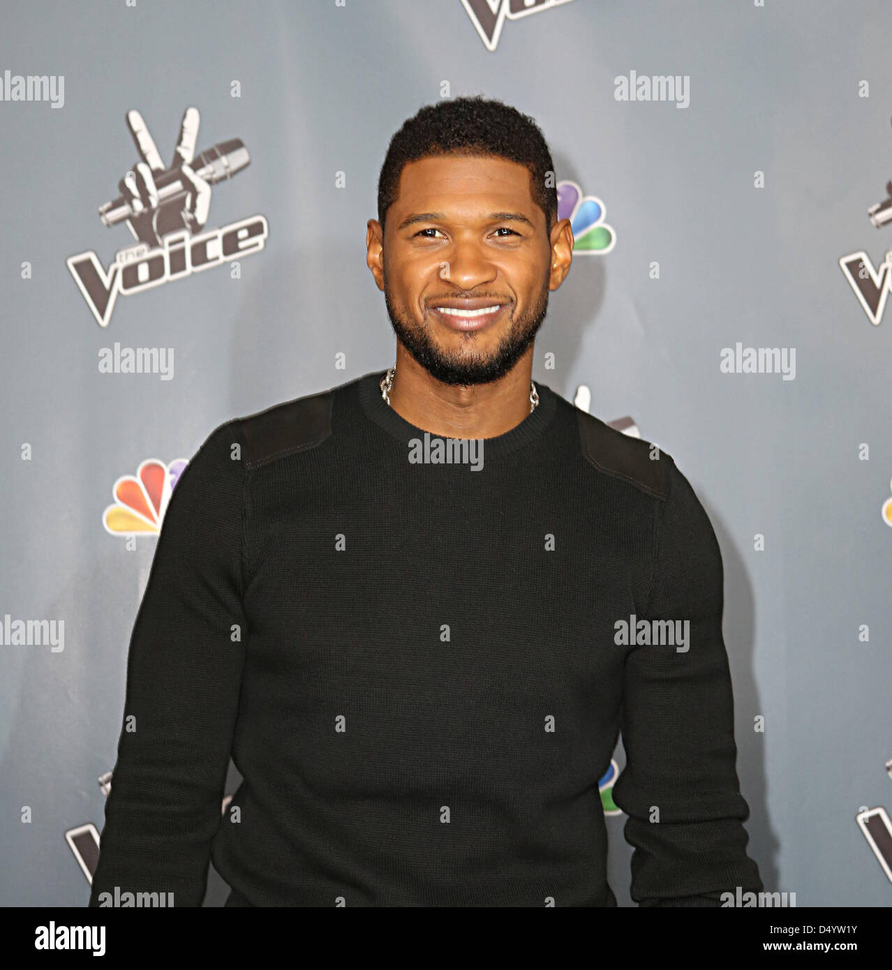 Los Angeles, California, USA. March 20, 2013. USHER attends The Voice
