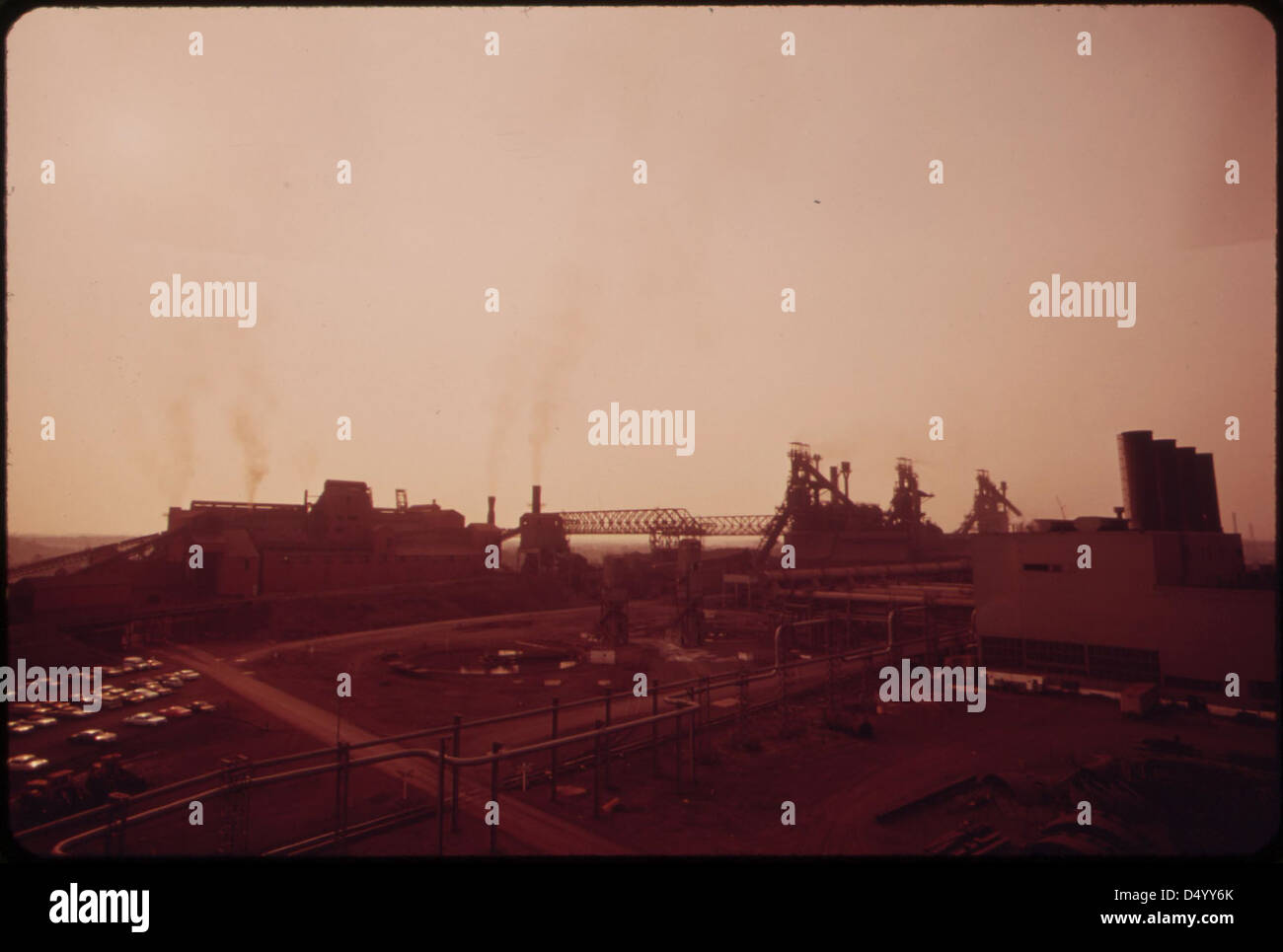 U.S. Steel Fairless Works On The Delaware River, August 1973 Stock