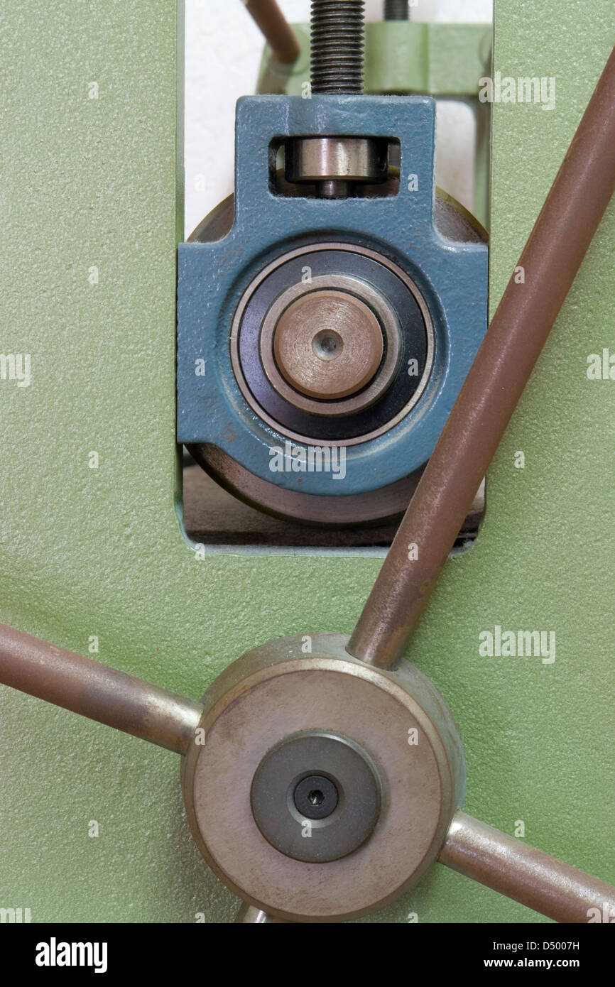 Bearing detail of a manual printing press Stock Photo Alamy