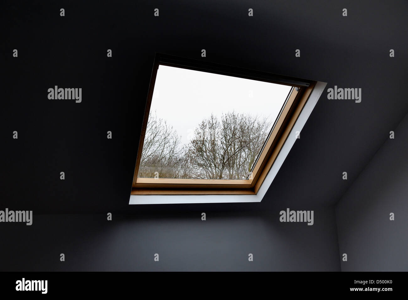velux skylight attic roof window Stock Photo
