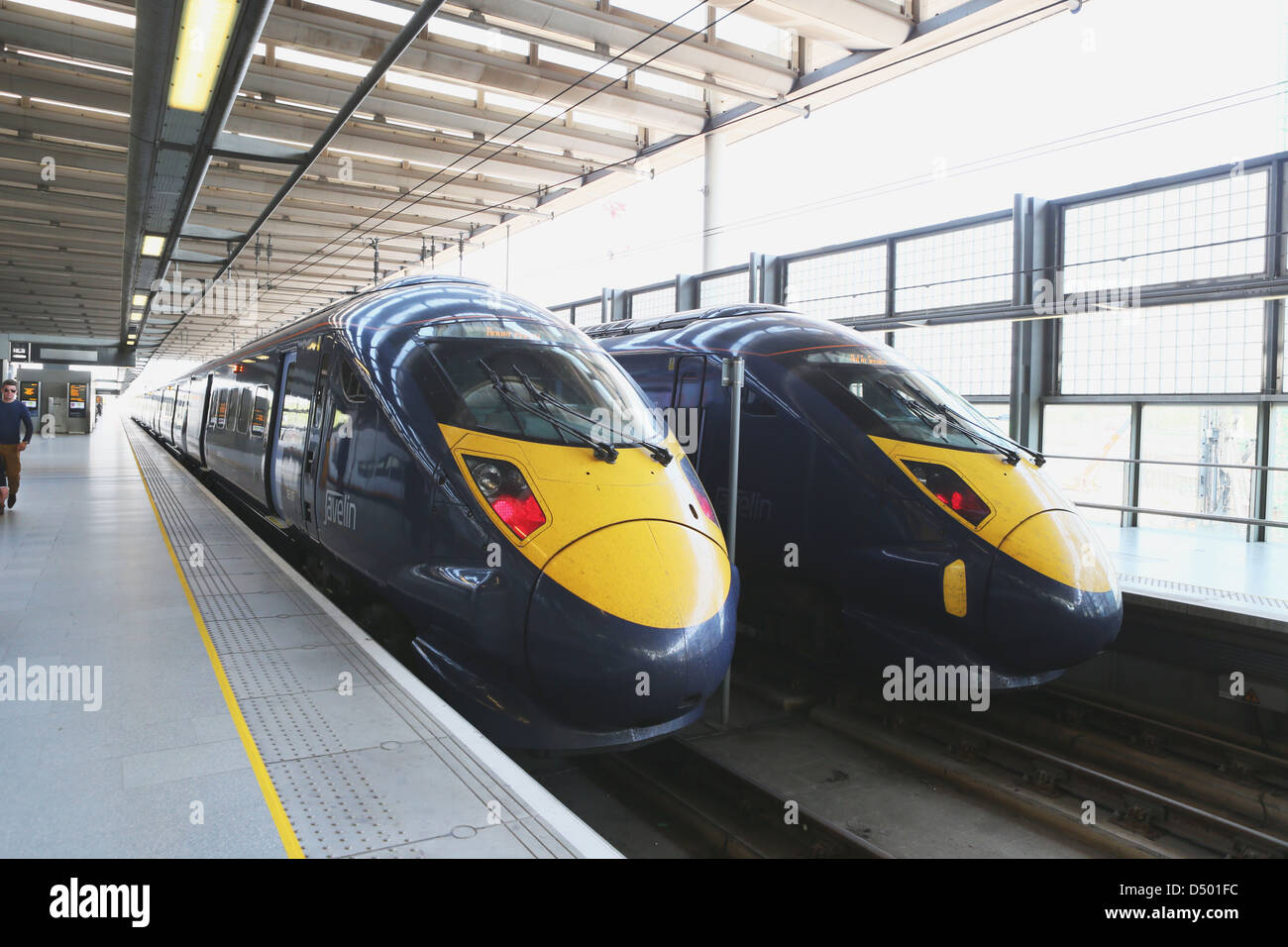 Trains in London, England Stock Photo Alamy