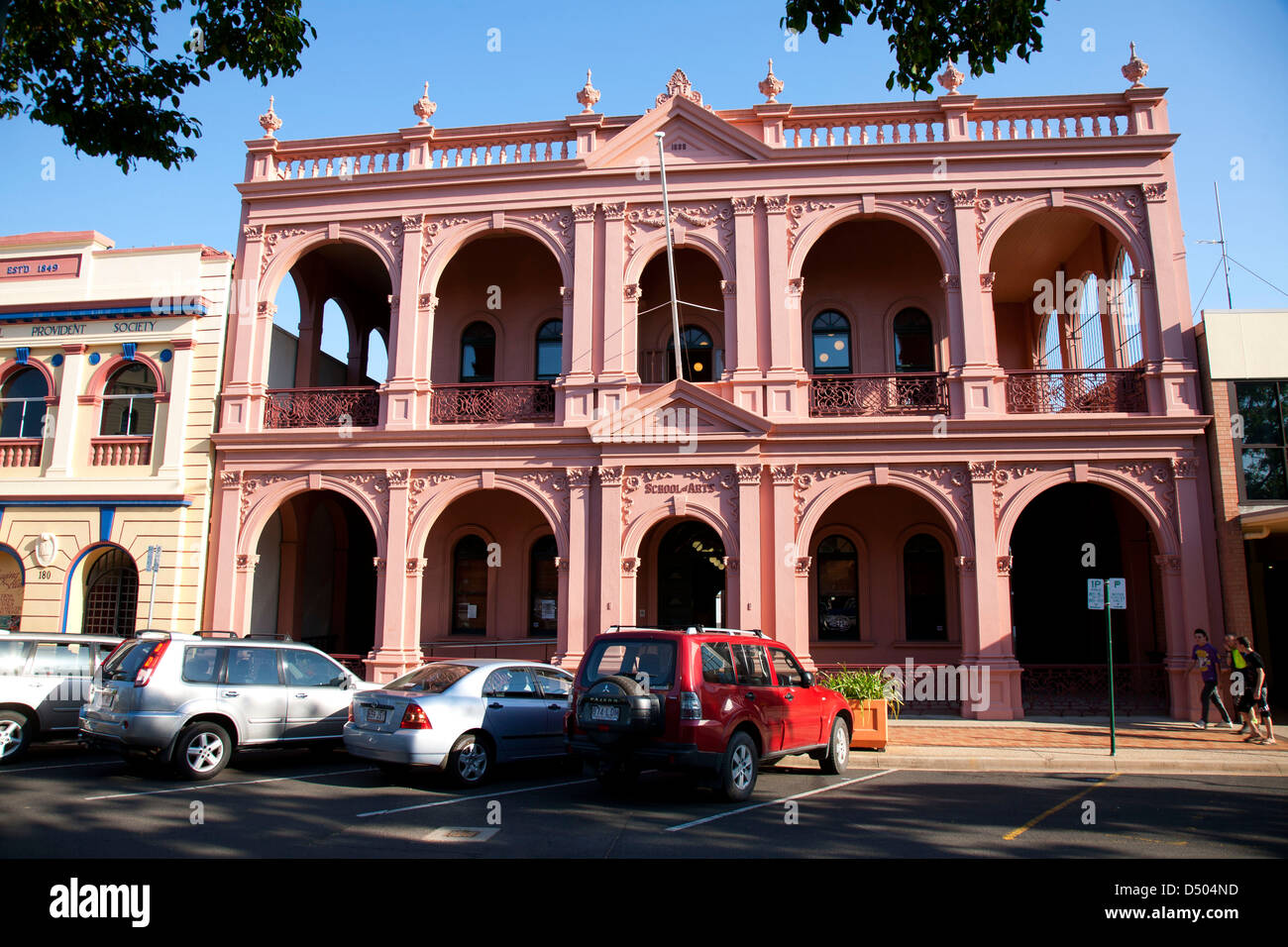 The School of Arts Building constructed 1889 one of many historic buildings along Bourbong Street Bundaberg Queensland Australia Stock Photo
