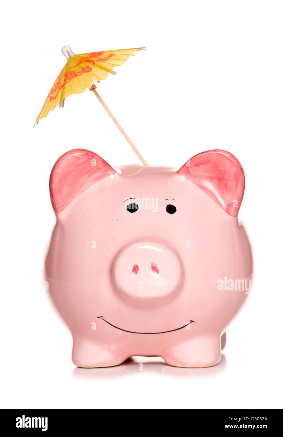 holiday piggy bank studio cut out Stock Photo