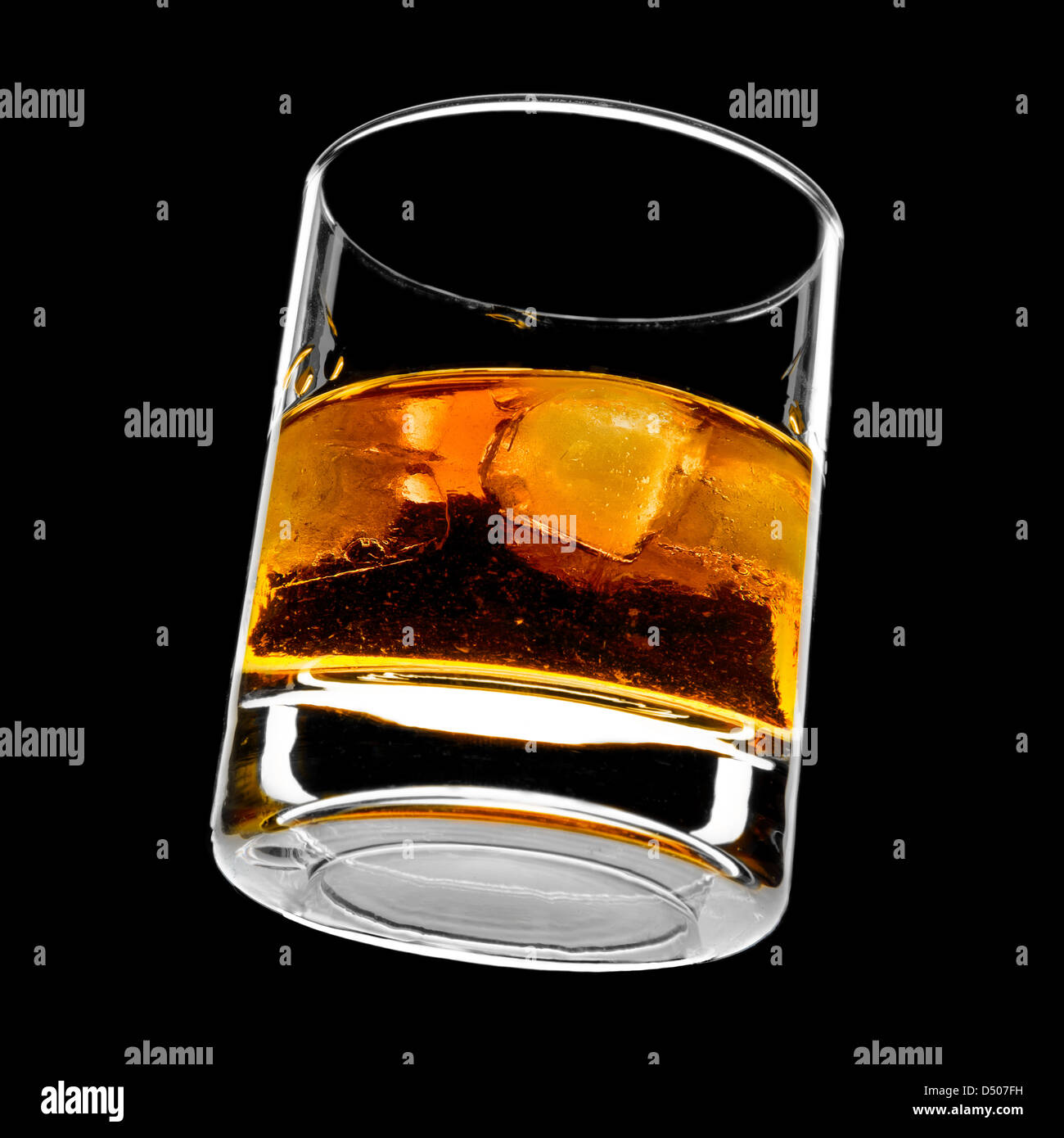 glass of whiskey on the rocks Stock Photo - Alamy
