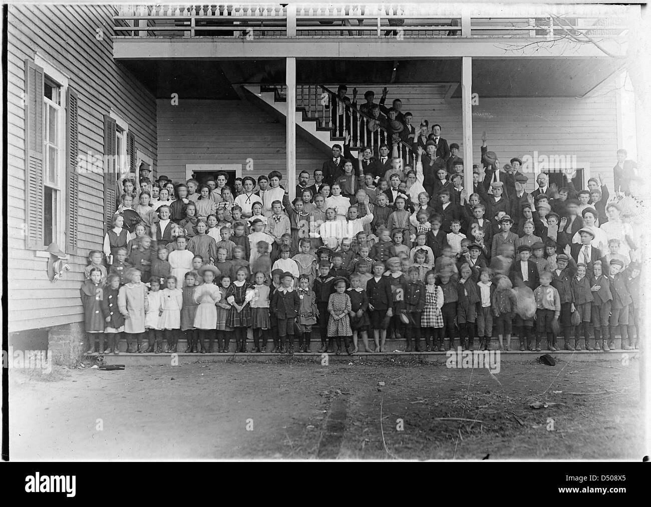 In November 1908, children attending Cherryville Graded School are ...