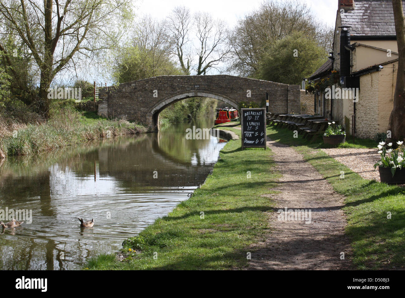British countryside, Oxford Canal, Stock Photo
